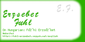 erzsebet fuhl business card